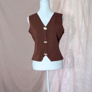 Brown Sleeveless Vest